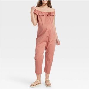 The Nines by HATCH Maternity Cotton Stretch Jumpsuit Sz Medium
